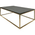 Libra Kirkstone Iron Coffee Table Aged Champagne Finish, Galaxy Slate Top Large 140×81